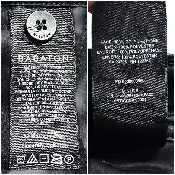 ARITZIA BABATON Command Cropped Vegan Leather Black Trouser Pants Size 4 - Picture 9 of 10